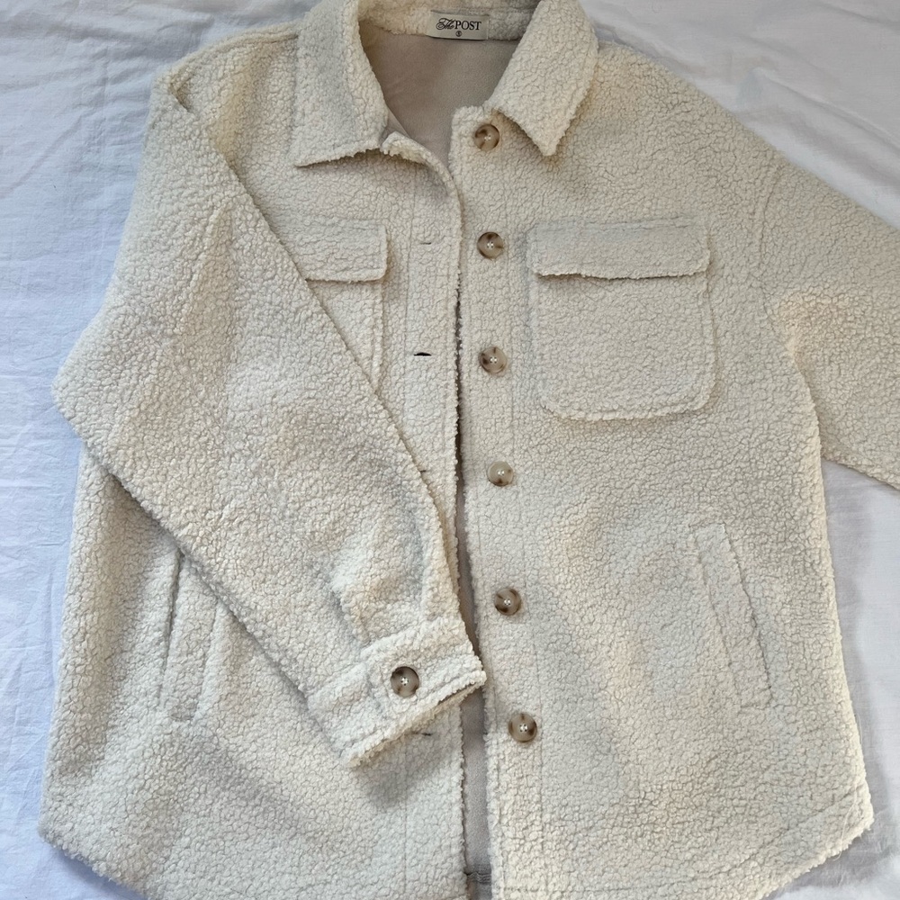 Cream Sherpa Jacket